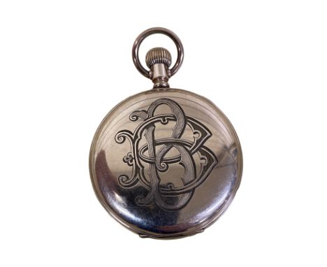 Order of Druids interest; An Elgin early 20th century twist wind gold plated full hunter pocket watch  The back of the outer 