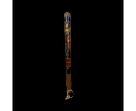 Victorian ceremonial hand painted police truncheon Length 47cm approx. Some paint loss, otherwise good CONDITION: some chippi