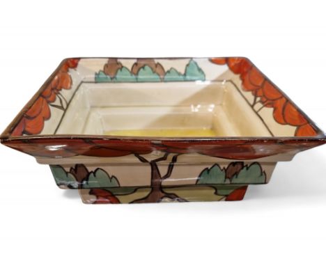   Clarice Cliff Bizarre Fantasque 'Limberlost' Large Stepped Bowl   Height 8.5 cms approx. Diameter across top 23 cms approx.