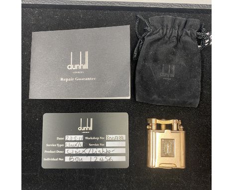 A 9ct gold Dunhill 'Unique Lighter' watch, London import 1928  The top marked 'Dunhill', fully hallmarked Alfred Dunhill, Lon