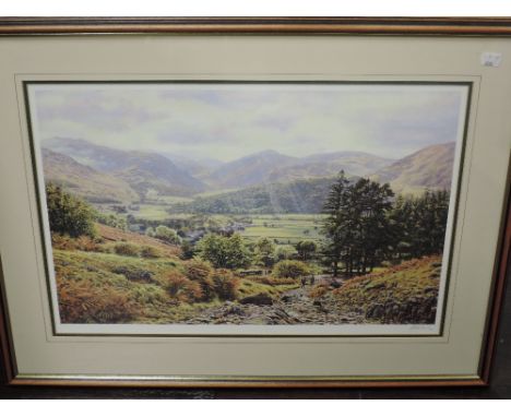K Melling, (contemporary), after, a print, Lakeland landscape, signed, 39 x 56cm, mounted framed and glazed, 59 x 75cm