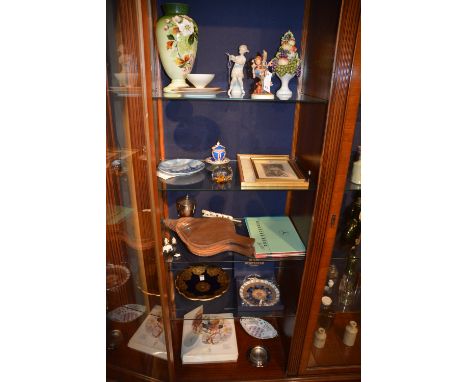 A quantity of china and collectables, to include a Lladro figure of a girl, a Hummel figure group, a Caithness moonflower pap