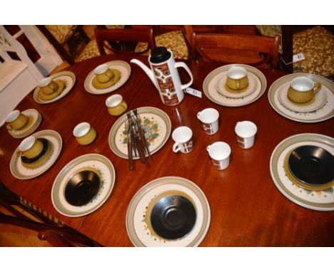 A J&G Meakin part teaset, including a Denby part teaset and Langley plates (a lot)