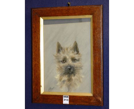 Unknown Artist
'Portrait of a Terrier'
Pastel, signed lower left, 27 x 18cm