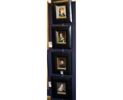 Unknown Artist
'Four Portrait Miniatures'
Oil on board, 9.5 x 7cm (4)