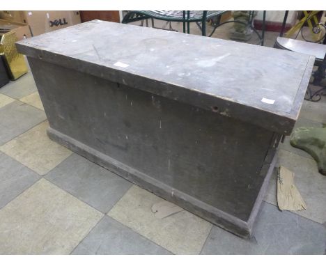 A Victorian pine tool chest, with assorted tools 