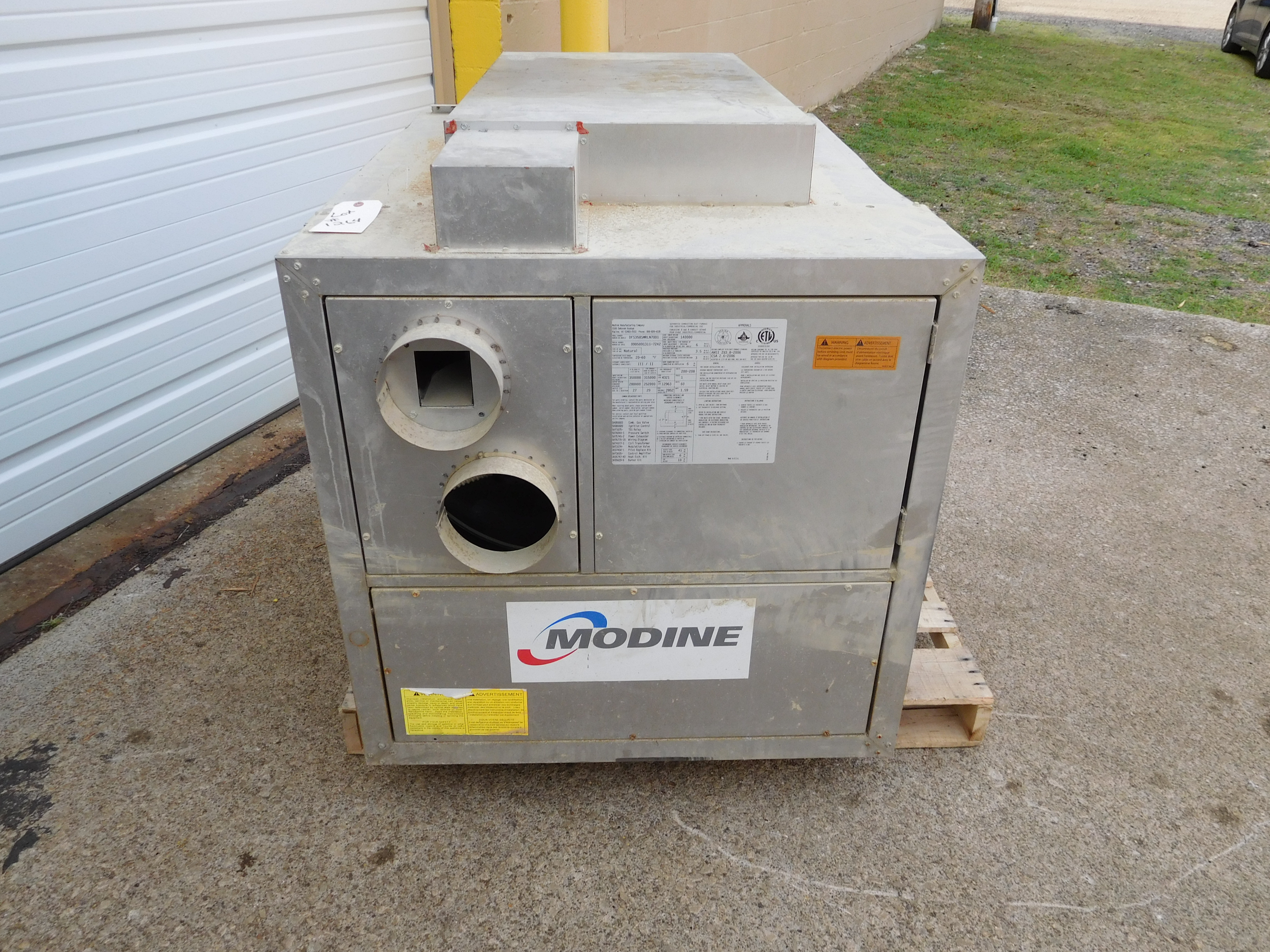 Modine Combustion Duct Furnace 140,000 btu/hr