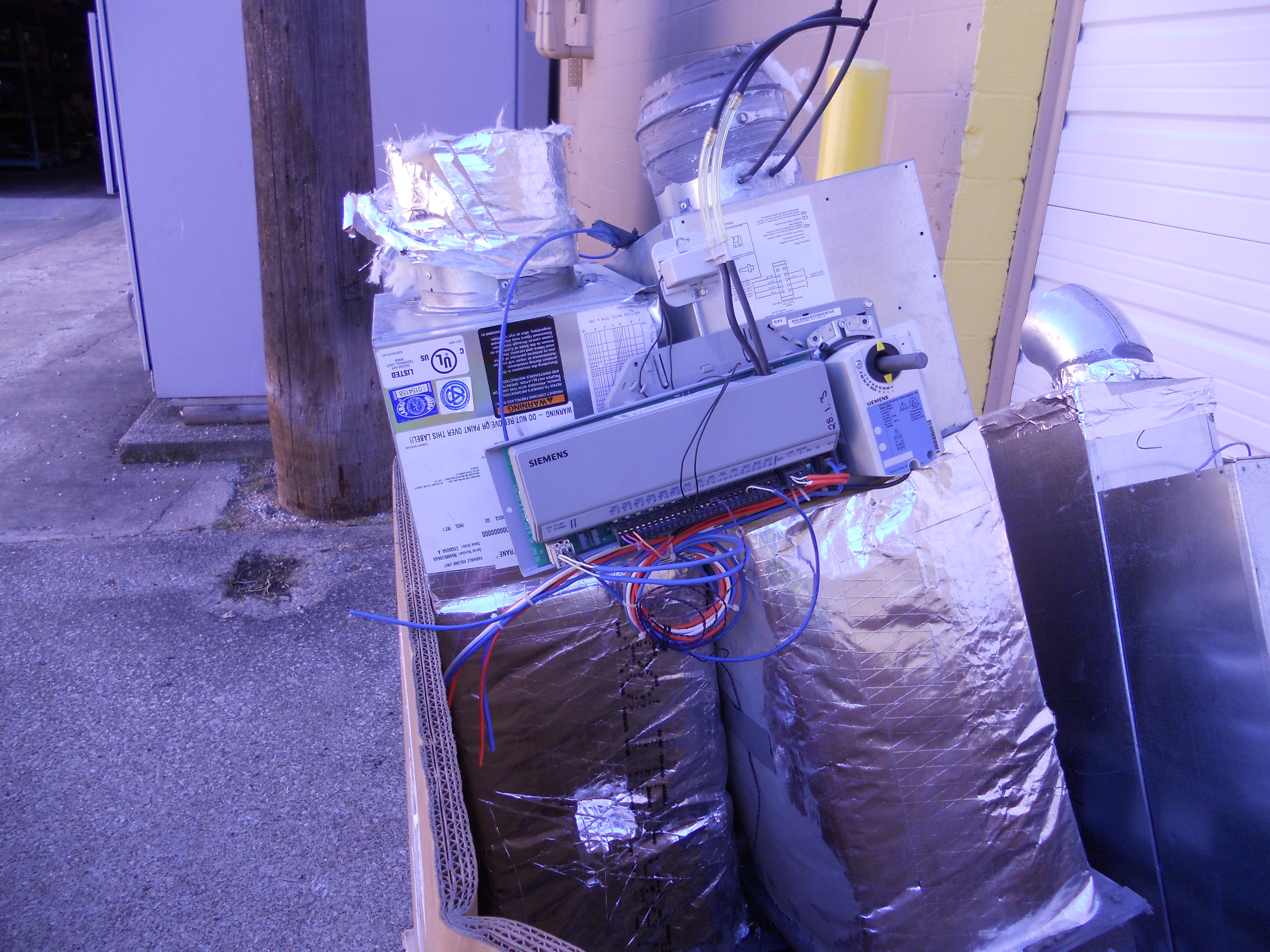 One Lot of (1) Heatrix duct heater & (2) Trane Varitrane Volume units