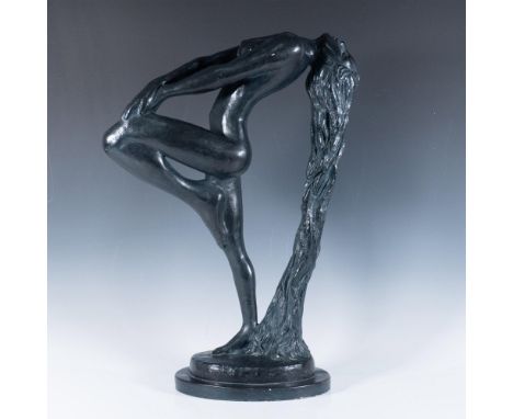 Vintage ebony nude sculpture of a woman by Klara Sever. Austin Prod. and Sever impressed mark. Artist: Klara SeverIssued: c. 