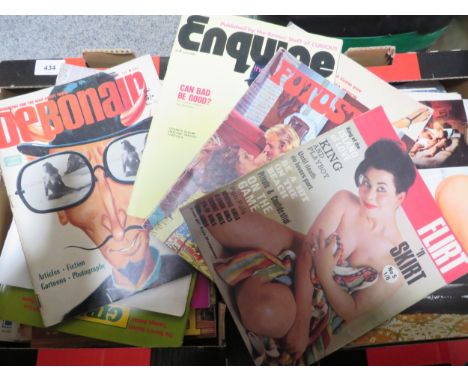 A selection of vintage adult magazines to include Enquire, Club and Ace High etc