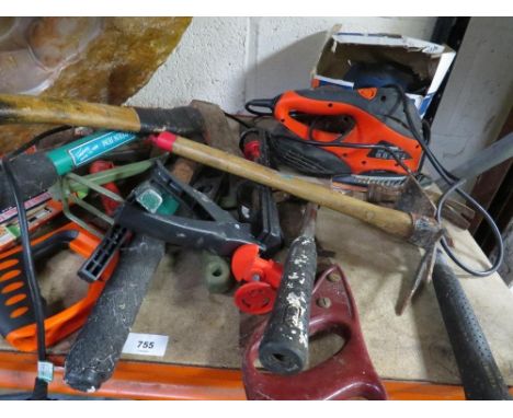 A selection of tools to include tow boxed powered sanders 