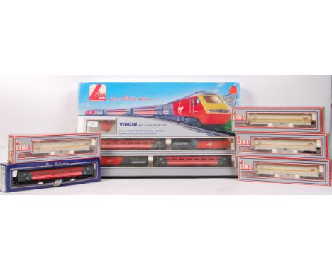 A collection of Lima Model Railways 00 gauge railway trainset items, comprising of; set L106506 Virgin HST (boxed, missing tr