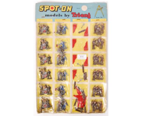 A rare and original vintage ex-shop stock dealers display counter top card for Triang Spot On ' No. 5 ' plastic model figures