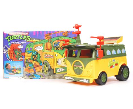 An original vintage Playmates Bandai made Teenage Mutant Hero / Ninja Turtles UK issue ' Turtle Party Wagon ' action figure p