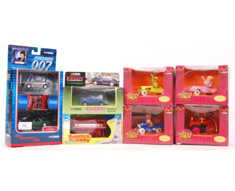 A collection of 7x Corgi TV / Film related diecast models. All appear mint and unused, within the original boxes. To include;