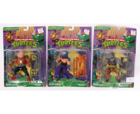 A collection of original vintage 1998 10 back Teenage Mutant Ninja Turtles carded action figures of 'The Bad Guys,' being; Sh