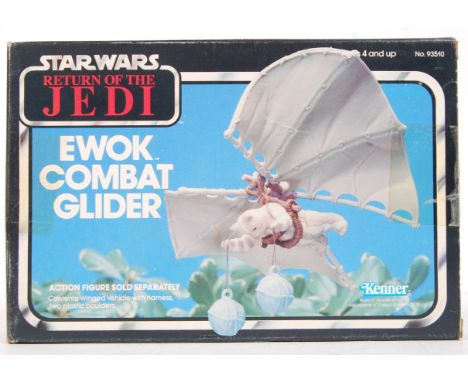 An original vintage Star Wars Kenner made action figure playset ' Ewok Combat Glider '. 100% complete, within a good original