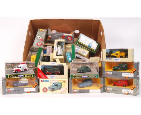 A large and impressive collection of 30x Corgi (mostly) diecast model Morris Minor cars. To include Corgi Classics, Classic C