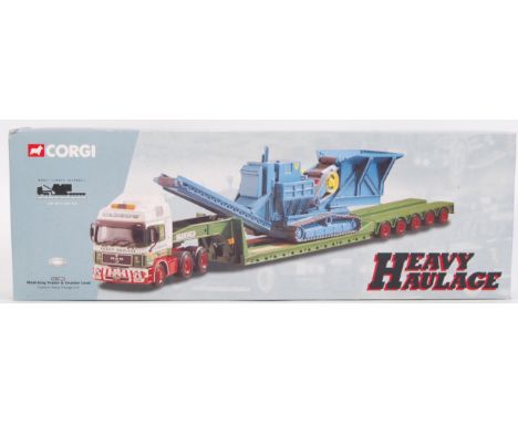 A Corgi Heavy Haulage diecast model set CC12002 MAN King Trailer &amp; Crusher Load. Within the original box. With certificat
