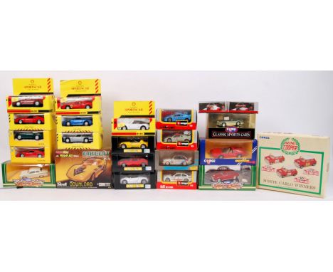 A large collection of assorted boxed diecast model vehicles to include; Minichamps, Corgi Classic Cars &amp; Classic Models, 
