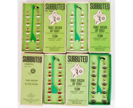 A collection of 4x original vintage Subbuteo football teams to include box titles; Southampton, Ajax, 19 Arsenal &amp; other.