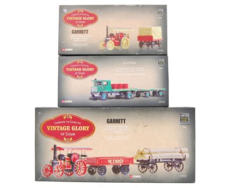 A collection of 3x Corgi diecast model Vintage Glory Of Steam series sets. All 1:50 scale, comprising of; 80307, 80008 and 80