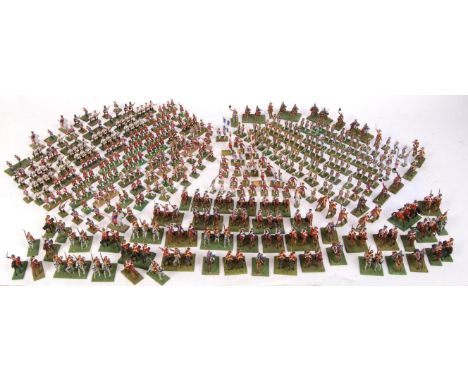 A large collection of assorted likely Hinchcliffe / Minifigs 25mm scale white metal painted figures. Painted to museum standa