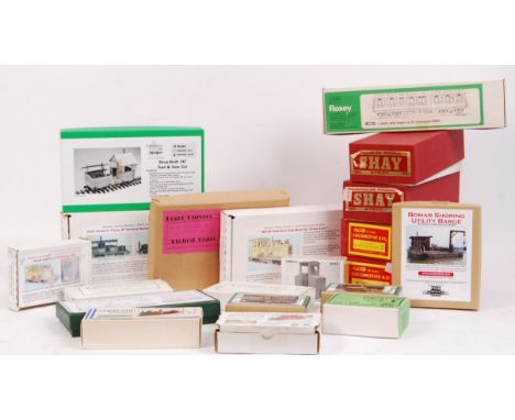 A large collection of 20x assorted vintage model railway kits - white metal, brass and plastic. Some vintage. Comprising of R