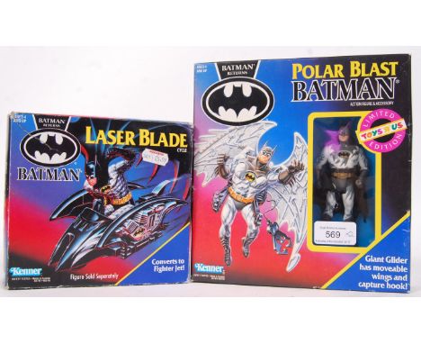 Two original Kenner made Batman Returns action figure sets. The first being ' Laser Blade Cycle ' - the box opened, but conte