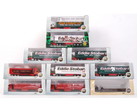 A good collection of 10x Oxford Diecast 1:76 scale Haulage related 00 gauge trackside models. Largely Eddie Stobart interest,