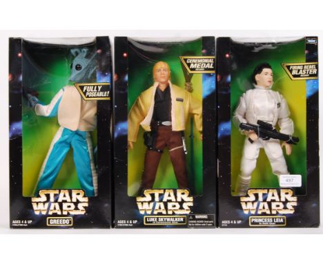 A collection of 3x Kenner made Star Wars ' Action Collection ' 12" scale action figures '. All mint, unused and factory seale