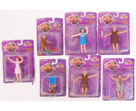 A collection of 7x Mattel made ' The Flintstones ' movie related action figures. All carded, all unopened. To include Fred, B