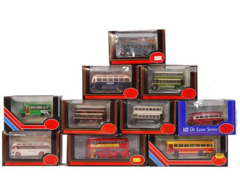 A collection of 10x assorted EFE Exclusive First Editions diecast model 1:76 scale buses. All appear mint, within the origina