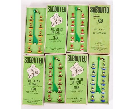 A collection of 4x original vintage Subbuteo football teams to include box references; 170, 169, Middlesbrough &amp; other. A