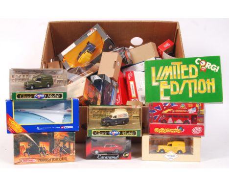 A collection of 30+ assorted boxed diecast model cars and vehicles, to include; Oxford Diecast, Corgi, Corgi Classics, Matchb