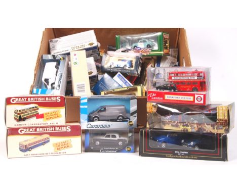 A large collection of approx 30x boxed diecast models. To include Atlas Editions, Corgi, Vanguards, Cararama, Matchbox Models