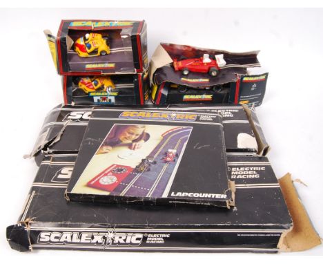 A collection of assorted vintage boxed Scalextric items comprising of; 4x boxed cars to include C.426 Williams Honda FW11, 2x