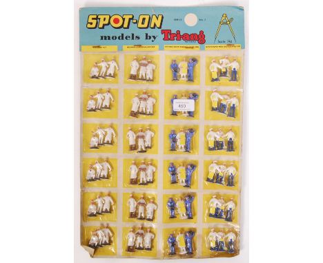 A rare and original vintage ex-shop stock dealers display counter top card for Triang Spot On ' No. 2 ' plastic model figures
