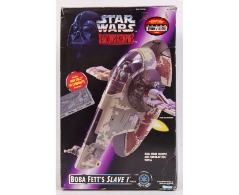 A Kenner made Star Wars ' Shadows Of The Empire ' action figure playset ' Boba Fett's Slave 1 .' Appears to have never been u