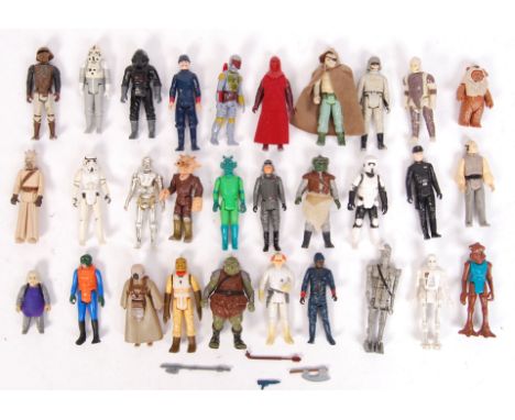 A collection of 30x assorted vintage loose Star Wars action figures. To include; Cloud Car Pilot, Boba Fett, Greedo, TIE Pilo