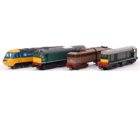 A collection of 4x 00 gauge railway trainset locomotives, to include; Bachmann 8164, Rivarossi (presumed) 645080 (AF), Hornby