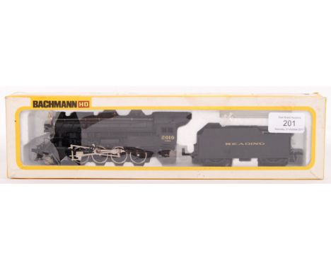 A vintage Bachmann HO / 00 gauge railway trainset locomotive No. 650 ' 2-8-0 With Smoke, Reading, 2019 '. Appears within the 
