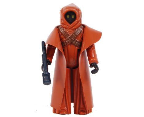 An incredibly rare vintage Kenner / Palitoy Star Wars action figure ' Jawa ' with vinyl cape. Complete with weapon. Correct w