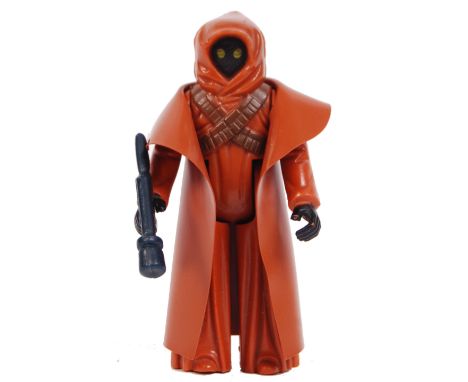 An incredibly rare vintage Kenner / Palitoy Star Wars action figure ' Jawa ' with vinyl cape. Complete with weapon. Correct w