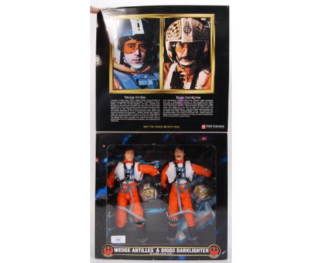 A Kenner made Star Wars ' Action Collection ' 12" scale action figure double set ' Wedge Antilles &amp; Biggs Darklighter .' 