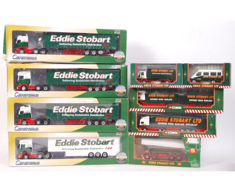 A large collection of Eddie Stobart related diecast models. To include 5x Corgi model sets; 58112, 59502, 59601, 59516 and 29