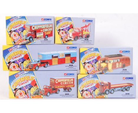 A collection of 6x Corgi diecast model Chipperfield's Circus sets. Each appears as new, unused and complete. Comprising of; 9
