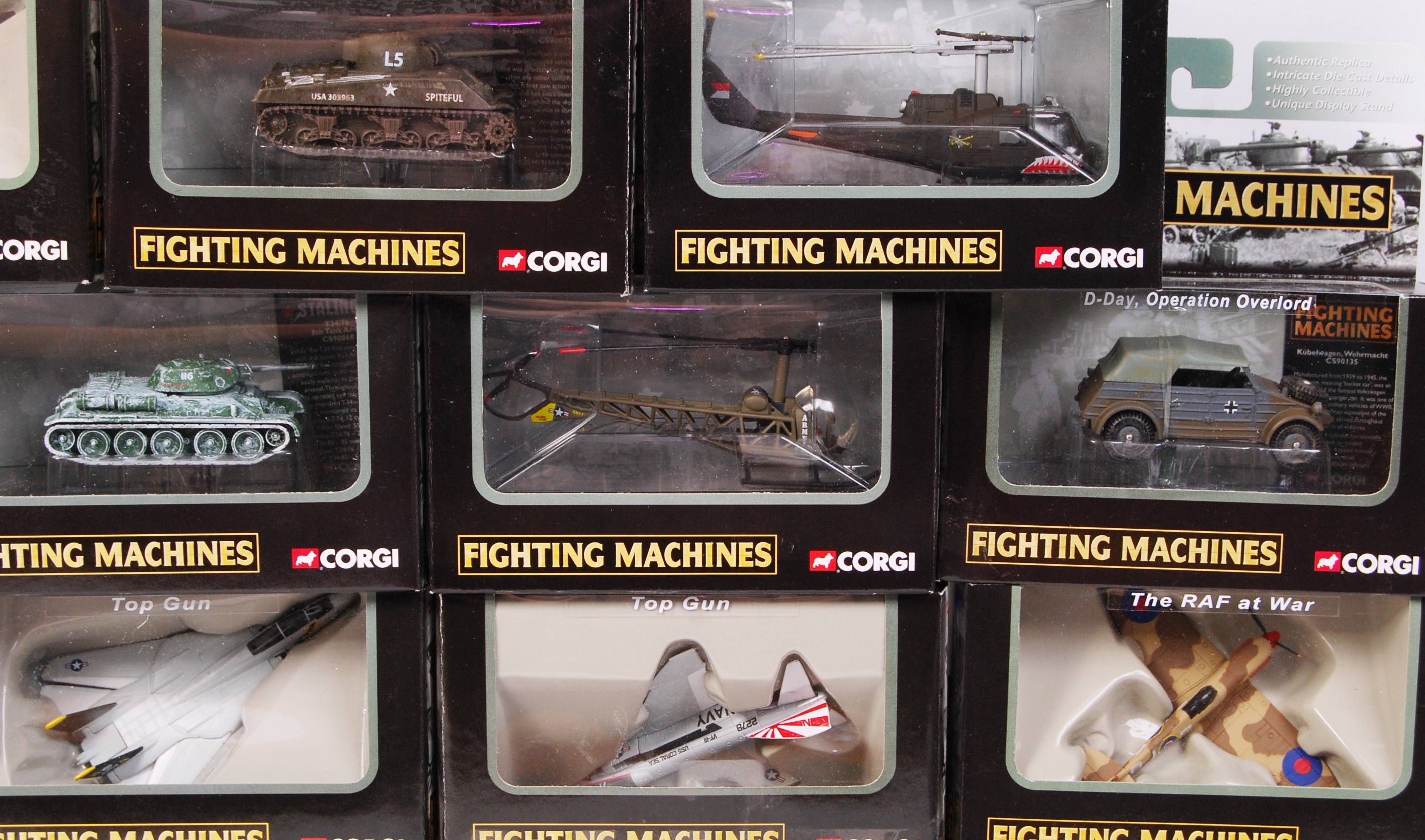 A large collection of 22x ' Fighting Machines ' boxed diecast