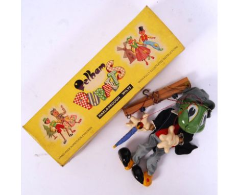 A rare vintage Pelham Puppet ' Jiminy Cricket ,' from Pinocchio. Appears in very good original condition (some moth marks to 