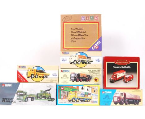 A good collection of 8x assorted Corgi ' Hauliers ' related diecast models. All mint and complete, within the original presen